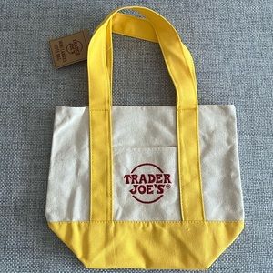 NWT Trader Joe’s Mini Canvas Tote Bags - yellow
